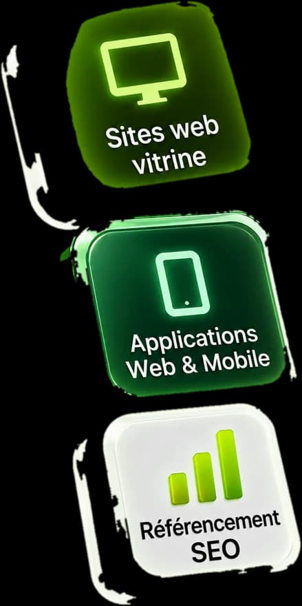 Tuiles : sites web vitrine, applications web et mobile, référencement SEO